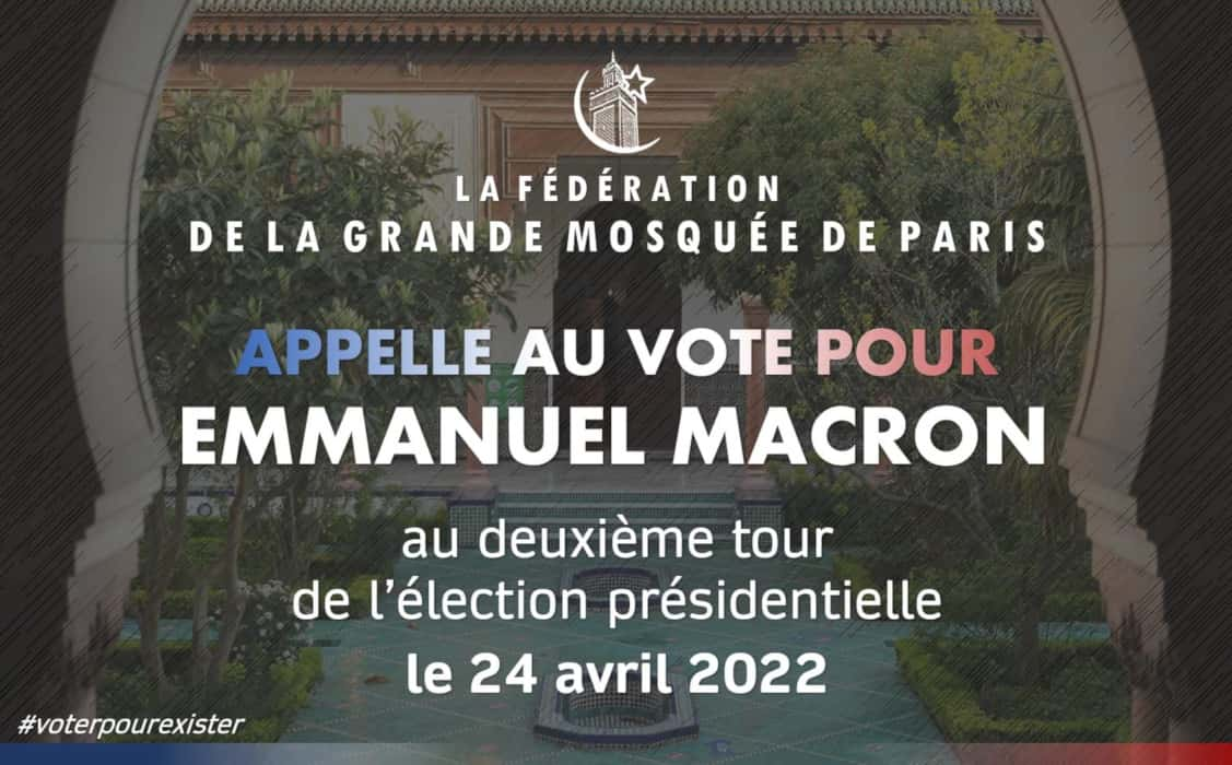 La Grande Mosquée de Paris et Musulmans de France appellent à voter Macron
